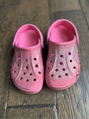 CROCS Kids Pink Glitter Clogs